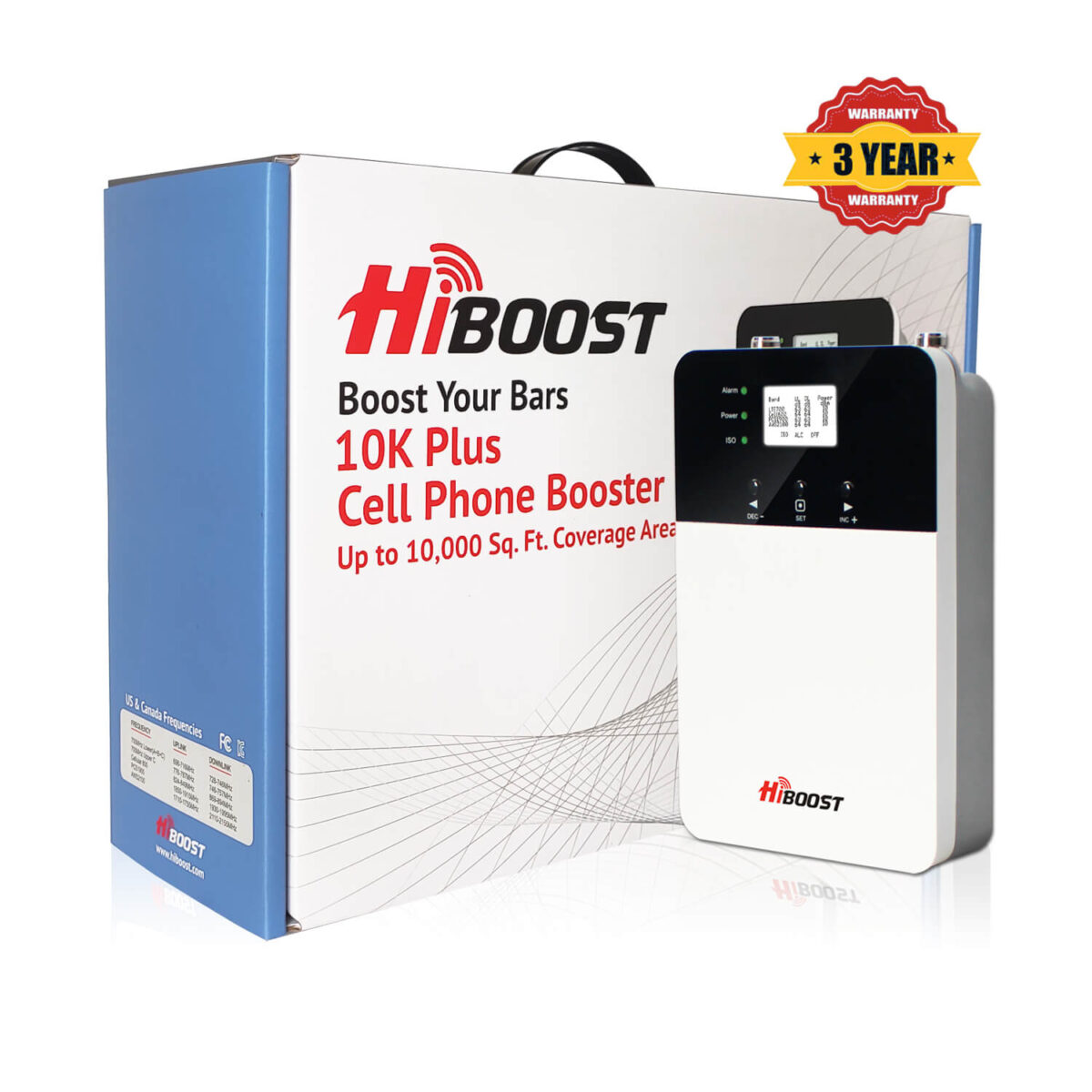 HiBoost 10K PLUS Cell Phone Signal Booster-Package