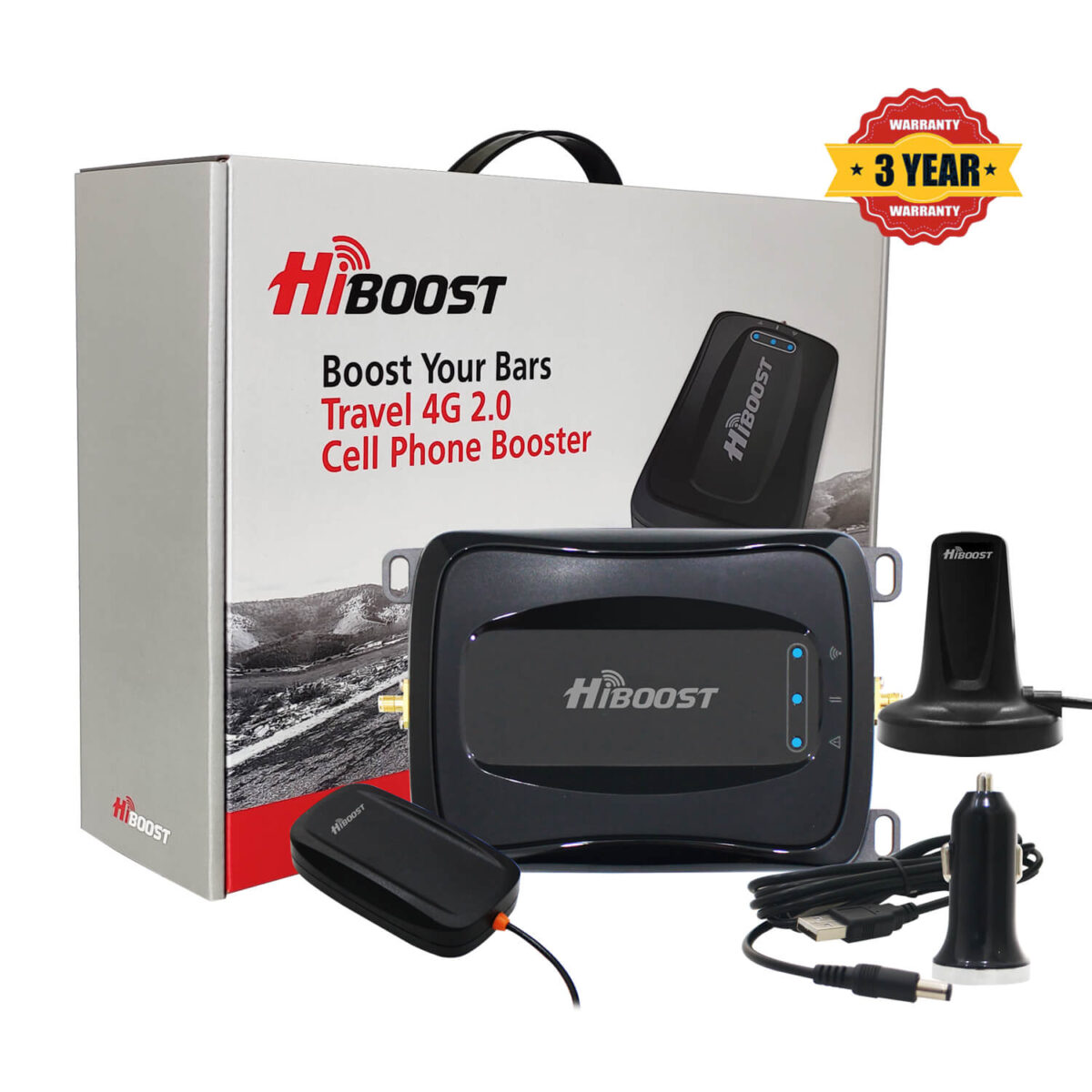 HiBoost 4G 2.0 Cell Phone Signal Booster-Package