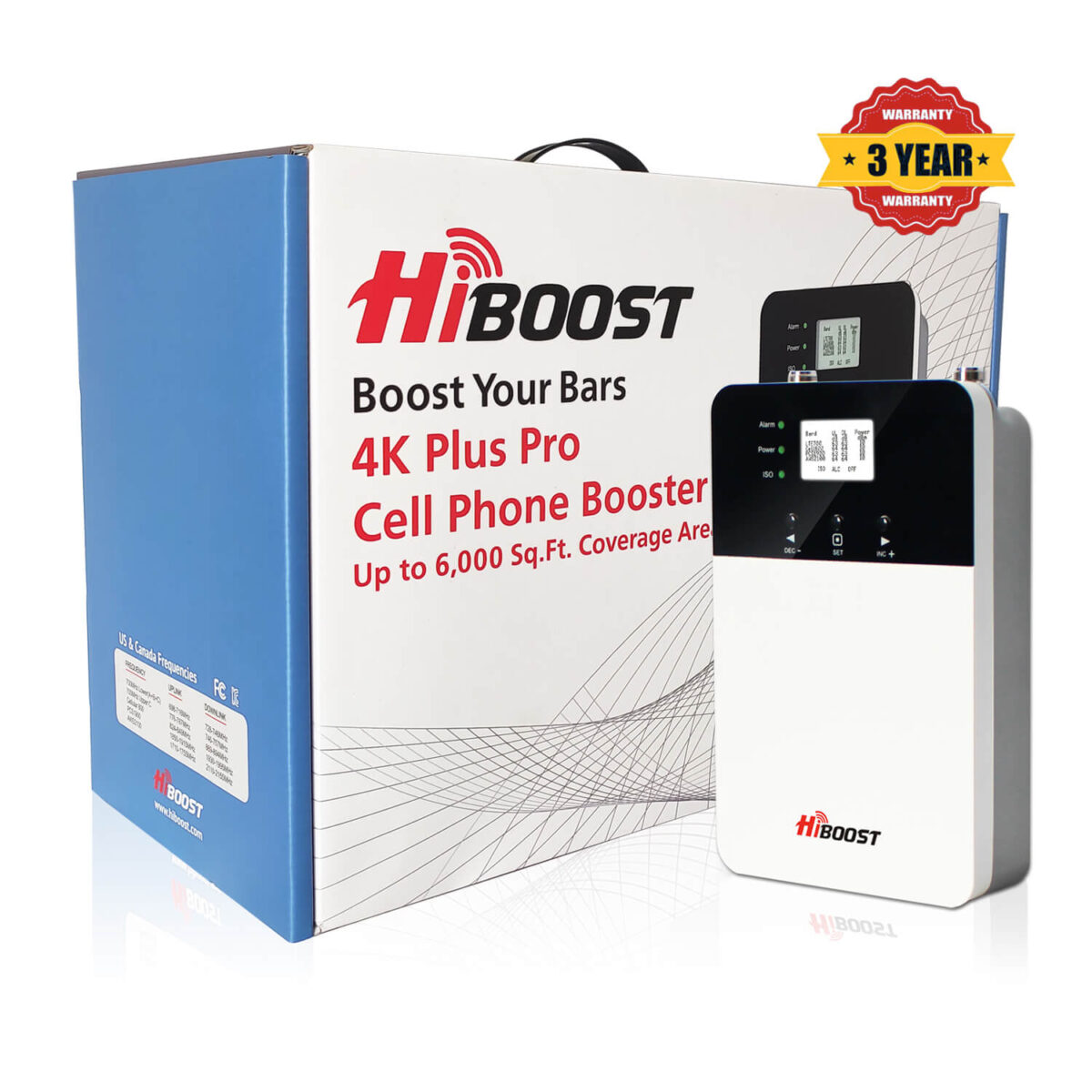 HiBoost 4K PLUS PRO Cell Phone Signal Booster-Package